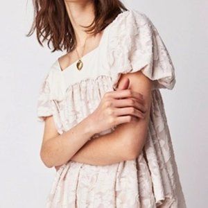 Free People Sunrise to Sunset Top, Champagne Dream, XL